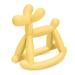 Miraloop bite ring for baby jellydog bite ring toys made of food -safe silicone to stimulate and massage the wound gums suitable for 3 months of babies yellow