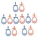 Minkissy 12 pieces -toothbrush made of silicone toothbrush children's toys newborn toys delicate oral supplies infant toothbrush toddlers silicone toothbrush soft fur