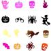 Halloween Nails Glitter Sequins 12 Colours Glitter for Nails Pumpkin Bat Black Halloween Nail Glitter Sequins Stickers Nail Decoration - Buy Online on GoSupps.com