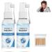 Ear Tinnitus Sprays Ear Ringing Spray Earwax Cleaning Care Spray Ears Cleaner Relieve Tinnitus Symptoms with Spray Design and Applicator Nozzle Prevent Dizzy Hearing Loss and Tinnitus 2PC 2*60ml