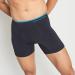 Runderwear Men's Anti-Chafing Boxers (5 inch) - Small Black/Cyan | Lightweight, Breathable, Moisture-Wicking Sports Underwear - Buy Online on GoSupps.com
