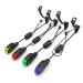 Hirisi Tackle Carp Fishing Swinger LED Alarm Bite Indicator Set Red Yellow Blue Green 4 in Case