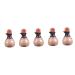 Ipetboom 5 Sets Aromatherapy Bottle Ceramic Cruet Essential Oil Bottle with Stopper Resin Pallet for Nail Art Essential Oil Container Ceramic Art Pottery Drip Bottle Ceramics Pink Filling