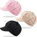 3 Pieces Women Newsboy Cap Summer Beret Cap Cabbie Painter Hat 8 Panel Vintage Octagonal Visor Hats Khaki, Light Pink and Black