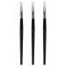 FRCOLOR Silicone Eyeshadow Brush Professional Silicone Lipstick Applicator Lip Makeup Brush Set for Applying Cream 3pcs 14.5x0.5cm Black 1