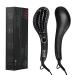 Professional 1-1/2" Tapered Hair Curler with Short Clip Ceramic Coating Curling Wand 9-Gear Temp Settings & 60 Min Auto-Off Hair Curling Iron add Cool Tip Black