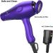 Lightweight Powerful Hair Dryer 1875W Fast Drying Ceramic Blow Dryer Pro Salon Negetive Ion Hair Blow Dryer Strong Air Flow 2 Speed and 3 Heat Settings DC Motor with Concentrator & Diffuser & Comb Matte Purple - Buy Online on GoSupps.com