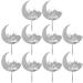 Eid Mubarak Cupcake Toppers 10pcs Eid Acrylic Cupcake Topper Ramadan Cake Decorations Kareem Party Supplies for Muffin Cake Silver - Buy Online on GoSupps.com