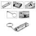 Zeaybsr 2-Piece Stainless Steel Emergency Pipe 150dB Outdoor Survival Keychain for Camping & Hiking (Black & Gray) - Buy Online on GoSupps.com