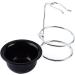 Yunxwd Stainless Steel Shaving Brush Stand & Bowl | Sturdy Shaving Holder for Home & Barber Shop Premium Beard Care Accessory - Buy Online on GoSupps.com