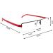 Ultra-Light TR90 Reading Glasses for Men & Women - Classic Metal Visual Aid Semi-Burning Design Narrow Style +1.25 with Case & Cleaning Cloth - Red - Buy Online on GoSupps.com
