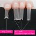 XXL Extra Long Coffin Nail Tips - 600pc Clear Half Cover Fake Nails for Salon, 10 Sizes - Buy Online on GoSupps.com