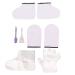 Paraffin Wax Hand Foot Cover Paraffin Bath Set with Purple Large Brush Spatula Soft Mitts Foot Cover Thermal Mitts Booties Paraffin Glove Liners Wax Hand Foot Care Set