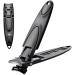 Anti-Splash Nail Clippers Ultra-Thin Portable Nail Clippers Anti-Splash Nail Clippers Nail Tools (Black) - Buy Online on GoSupps.com