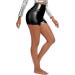 OVIGILY Metallic High Waisted Booty Shorts - Black (Small) | Rave Hot Pants - Buy Online on GoSupps.com