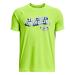 Under Armour Boys' Tech Wordmark Short Sleeve T-Shirt (369) Lime Surge / / Gray Mist Medium