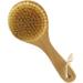 Natural Bristle Short Handle Body Brush for Exfoliating, Dry Brushing, and Skin Care - Buy Online on GoSupps.com