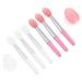 Didiseaon 2 Sets Lip Stick Dust Cover Silicone Scrubber for Silicone Lip Covers Applicator Brush Lip Scrub Brush Lip Masks Silicone Makeup Brush Lip Brush Makeup Tools Miss Girl