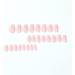 JUSTOTRY 24 Pcs Beige & White French Press on Short False Nails with Nail Glue - Squoval Fake Nails for Women - Buy Online on GoSupps.com