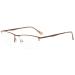 Eyekepper Quality Half Rim Metal Reading Glasses with Spring Hinge in Brown +0.75