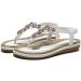 Shop Bohemian Rhinestone Ankle Strap Women's Sandals - Summer Peep-Toe Flip Flops & Wedge Sandals in White - Comfortable Wide Fit - Buy Online on GoSupps.com