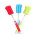 3PCS Adjustable Sponge Cleaning Brush Cleaner with Plastic Long Handle and Hanging Hole Cup Feeding Bottle Scrubber Washing Cleaning Brushes for Coffee Glasses Pot Milk Cup Mugs Winebottle Baby Bottles(Color Random)