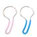 2PCs face hair remover portable epilator with spring thread for women chin cheek mustache upper lip neck stainless steel quick face hair removal face beauty tool