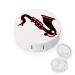 Saxophone Round Case for Contact Lens Kit Storage Box with Mirror Portable Cute Lens Holder style