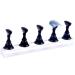 Ycyan 1 Set Acrylic Nail Practice Display Stand Nail Tips Holder for Press on  Magnetic Nail Art Practice Display Stands Holders for False Nail Tip Salon and Home DIY Manicure (Black)