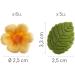 Dekora - Box of 8 Yellow Sugar Flowers and 5 Green Leaves - Edible Cake Toppers - Sugar Cake Decoration for Birthday Cakes - Buy Online on GoSupps.com