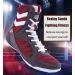 HUANLE Youth Sports Boxing Shoes - Breathable Wrestling Fitness Sanda Shoes with Ankle Guard, Non-Slip High-Top Men's Training Competition Boots in White/Red - Buy Online on GoSupps.com