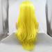Light Yellow Long Natural Straight Synthetic Wig - Heat-Resistant Lace Front for Cosplay & Daily Wear (61cm) - Buy Online on GoSupps.com
