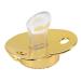 Heart-Shaped Baby Pacifier Nipple with Rhinestones - Safe & Flexible Gold Design for International Shipping - Buy Online on GoSupps.com