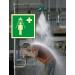 Buy NOTLOK Safety Work Character DIN EN ISO 7010 Fire Protection Sign - Photoluminescent Plastic Plate - Easy Assembly - Emergency Shower 15x15 cm - International Shipping Available - Buy Online on GoSupps.com