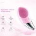 Silicone Face Cleansing Brush Mini Electric Facial Cleansing Brush Deep Pore Cleaning Skin Massager Face For All Skin (Pink) - Buy Online on GoSupps.com