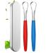 Tongue Scraper Tongue Cleaner stainless steel Tongue Brushes Oral Scraper for Adults Kids Men Women Orabrush Tongue Cleaner for Oral Care Oral Hygiene