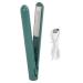 Portable Hair Straightener Flat Iron for Hair and Bangs with Even Heating and Constant Temperature for Fashionable Hairstyle (Green)