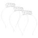Minkissy 3 x Team Bride Tiara Hen Party Headband Party Decoration Accessories Silver 3 count (Pack of 1)