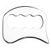 Stainless steel Gua Shastainless Steel Gua Sha 3x4 -BC muscle poratory tool for loosening fatigue and pain body gua Sha tool with handle for back legs arms neck shoulder 1 silver