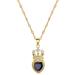 Oralgo's necklace with heart fans for women and girls elegant rhinestone choker adjustable collarbone chain handmade statement jewelry blue
