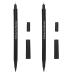Hemoton 2Pieces Black Food Coloring Markers Ultra Fine Tip (0.7mm) Edible Pen Food Grade Writer for Decorating Painting Drawing Baking Fondant Cake