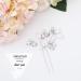 UNSUTUO White Flower Wedding Hair Pins Set of 3 - Silver Bridal Hair Accessories for Women - Buy Online on GoSupps.com