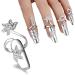 Beaupretty 4 Pcs Women Finger Nail Ring Fingernail Rings Crystal Rhinestone Nail Cap Cover Ring Nail Art Charm for Women Girls - Buy Online on GoSupps.com