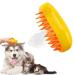 Cat Steam Brush Steamy Cat Brush - 3 In1 Cat Steamy Brush Spritz Defur Comb for Cats Steam Pet Brush for Cats Dog Steamy Brush Pro Cat Steamer Brush for Removing Tangled and Loosse Hair Rechargeable Yellow
