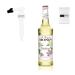 Value Bundle: Monin Syrup 750ml & Syrup Pump 750ml - Coffee Syrup & Cocktail Drink Mixer - Custom Value Bundle Branded Package of 2 (Elderflower)