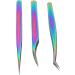 3pcs Stainless Steel Pimple Tweezers Set - Corrosion Resistant Eyelash Extension Tweezers for Flawless Makeup - Buy Online on GoSupps.com