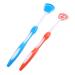 Frcolor 2st tongue cleaning brush Tool tongue cleaning scraps tongue scraps for adult tongue scratches tongue cleaner for at home tongue brush adult oral care nanoplastic blue orange 19.5x3x0.6cm