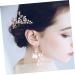 DOITOOL Combs Tiara Bride Comb Flower Girl Hair Accessory Headwear for Women Hair Accessories for Women Hair Comb for Bride Pearl Hair Comb Pearl Comb Headgear Leaves European Style - Buy Online on GoSupps.com