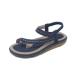 Summer Women Flat Sandals Shoes Woman Flip Flop Casual Beach Sandals Female Sandals (Color:Blue Size:7code) Blue 5code