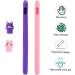Mikikit 4-Part Pencil Case with Animal Pins - Soft Purple Sleeve & Shell Pink Holder Cute Silicone Pen Included | International Shipping - Buy Online on GoSupps.com